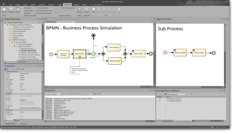 Enterprise Architect business process modeling simulation