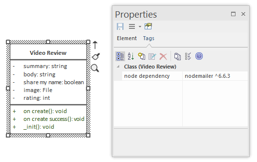 Specifying a Node dependency